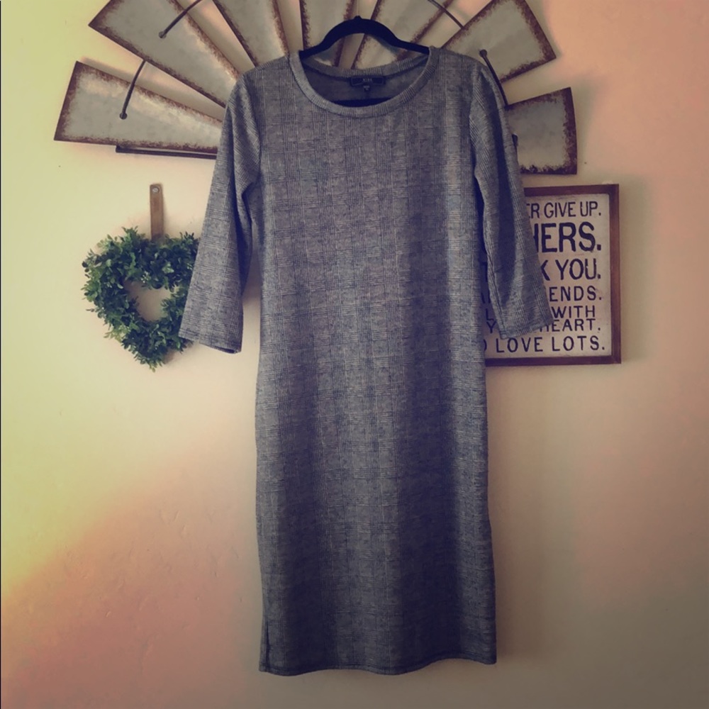 Grey sweater dress